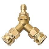 Tool Daily Pressure Washer Tee, Splitter Coupler, Quick Connect Two Gun to One Power Washer, 3/8 Inch Fitting