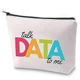 ZJXHPO Behavior Analyst Cosmetic Bag Talk Data to Me Makeup Zipper Touch Bag Data Analyst Travel Case Gift Data Engineer Gift (Talk Data to Me)