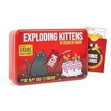 Exploding Kittens -10th Anniversary Collectible Tin (Limited Edition) – Updated with 8 Legacy Cards – Hilarious Fast-Paced Card Game for Adults and Kids, Travel Friendly, Ideal for Family Game Night