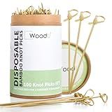 Bamboo Skewers for Appetizers 6" 100 Pcs - Wooden Cocktail Picks - Fancy Toothpicks for Parties