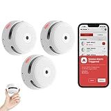 X-Sense Smart Smoke Detector Fire Alarm with Replaceable Battery, Wi-Fi Smoke Detector, Real-Time App Notifications, XS01-WX, 3-Pack