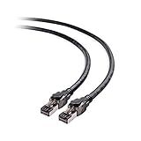 Cable Matters 40Gbps Short Cat 8 Ethernet Cable - 3.3 Feet / 1m, Shielded Cat8 Ethernet Cord, Cat 8 Cable, Category 8 S/FTP Cord, Black