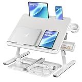 SONGMICS Bed Laptop Desk, Foldable, Adjustable Height, 15.7 x 22 Inches