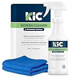 KICTeam - CrystalVu® Screen Cleaner Spray Kit – 32oz Touchscreen & Monitor Cleaner with 2 Microfiber Cloths – Computer, Laptop, TV & Car Display