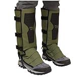 Pike Trail Snake Gaiters Leg Guards - Waterproof, Durable - Adjustable Size for Men & Women - Protection from Snake Bites - Hiking Essentials Ideal for Trekking, Hunting & Fishing - Olive - 1 Pair