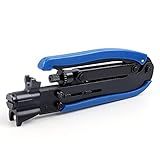 Knoweasy Coax Compression Tool - Coax Crimper and RG6 Coaxial Crimper for RG6, RG59, and RG11 Cable F-Connectors