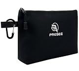 PRESEE Heavy Duty Canvas Tool Pouch, Multi-Purpose Zipper Utility Bag, Durable Storage Organizer for Tools, Makeup, Cords & Travel Accessories - Black