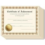 25 Certificate of Achievement, Gold Award Certificates for Students Teachers Parents, 8 x 10 Inches Student Certificates of Recognition, Classroom Teachers Activities Supplies -04
