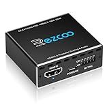 HDMI Splitter 1x1 Audio Extractor 4K 60Hz Atmos CEC EDID/Down-Scale/HDCP Switch Fit Various Video- SPDIF 5.1CH Optical Toslink,Stereo Audio Breakout, HDMI Repeater Digital De-embedder Decoder EX11PRO