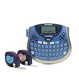 DYMO LetraTag Bundle, Handheld 100T Printer, Portable, QWERTY Keyboard, Includes 13ft Black on White Labels and 13ft Black on Clear Labels - Home Organization, Crafting, Labeling
