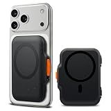 Spigen for MagSafe Wallet, Heavy Duty Hardshell Magnetic Card Holder Compatible with iPhone 17/16/15/14/13/12 Pixel 10 Series MagSafe-Cases Pixelsnap Holds 5-6 Cards - Black (Tintap MagFit+)
