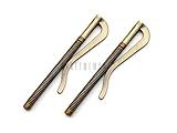 CRAFTMEMORE Avail 4 Colors Spring Money Clip for Money Clip Wallet Leathercraft Accessories Pack of 2 (Antique Brass)