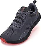 WHITIN Mens Zero Drop Wide Toe Box Road Running Shoes Size 11 Tennis Athletic Gym Sports Walking Hiking Workout Cross Training Lightweight Width Grey 45