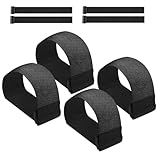 GUMWIG 4 Pack Leg Exerciser Under Desk Elliptical Trainer Traction Straps,Electric Ellipse Equipment Pedal Band for Seniors to Secure & Stability Foot Accessories