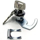 Zinc Alloy Cam Lock with Quick Clip and 2 Keys Included Fit for Cash Drawer, Locker, Metal Cabinet, Versatile Use,Fit for Gym, Vending Machine, Tool Box(Silver