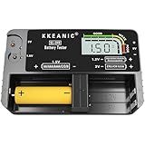 KKEANIC Battery Tester SL-049 - Professional Digital Battery Checker with LCD Display for Household AA, AAA, AAAA,C, D, 9V, Button Cells. Compact Design with Clear Power Level Indicator
