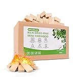 WFLUOLUO 4" Lengths Mini Fire Sticks Wood,Pine Kiln Dried Firewood,Small Barkless Kindling Logs,Solo Stove Accessories Prefect for Solo Stove Mesa,Tabletop Fire Pit,Pizza Oven,4 Lbs