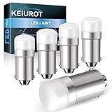Keiurot 1820 Bulb #313 1445 1813 1816 1815 53 57 BA9S Led Bulb 10-30Volt for Lionel Train Light Bulbs, Instrument Indicator Lights, House Number Light Bulb 1818 1819 1893 White 5Pack