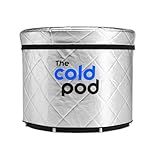 The Cold Pod Insulated XL Cold Plunge Tub Bundle - 116 Gal Ice Bath Round Tubs with Energy Saving Multi-Layer Cover - Chiller Compatible&Silver Reflective