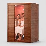 MNLR 2 Person Infrared Home Sauna with Top Vent & Flame-Retardant Design