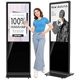YIXZSWD Touch Screen Digital Kiosk, 43 Inch Interactive Digital Signage Display for Retail, Mall, Office Lobby, Events, Advertising Board with Built-in Media Player