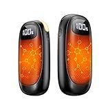 Hand Warmers Rechargeable 2 Pack, Electric Dual-Sided Heating with LED Display & Flashlight, Max 127℉, 13Hrs Long Lasting Pocket Heater for Raynauds, Hunting Essentials, Golf Gifts for Men Women