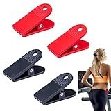 FJYXCHENXM 4 Pack Treadmill Safety Switch Clips Universal Plastic Spring Ticket Clips for Gym Treadmill Key(Red,Black)