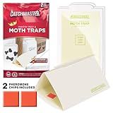 Catchmaster Pantry Pest & Moth Traps 2-Pk, Bug Killer for Kitchen Storage & Pantry Cabinet, Sticky Moth Traps for House, Protect Pet Food, Kitchen Cabinets Storage, Pet Safe Glue Trap