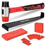 TOOLEAGUE 43Pcs Laminate Wood Flooring Installation Kit with 10-3/4 inch Double-Faced Soft Mallet,40Pcs Spacers,Heavy Duty Pull Bar and Tapping Block