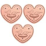 Uni-J 99.99% Pure Copper Bird Bath Purification Disk, Copper Disc inhibiting Algae buildup - Fits All Outdoor Bird Bath Bowls - 3Pcs Heart Shape