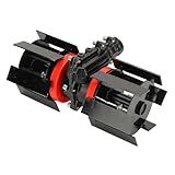 Fockety 9 Teeth Disc Harrow, Heavy Duty Universal Disc Plow Harrow, Aluminum Iron Round Plow Harrow, Deep Plowing Weeding Wheel for Garden Tiller, Lawn Mower, Scarifier Accessory (14cm)