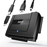 SATA to USB 3.0 Adapter - External Hard Drive Reader Recovery Converter for Universal 2.5" 3.5" HDD SSD Optical Drive, 2.5/3.5 Inch SATA IDE Hard Drive Adapter Transfer Kit Included Power 12V 2A