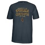 J America NCAA Wyoming Cowboys Men's Property of Heathered Flex Tee, Charcoal Heather, X-Large
