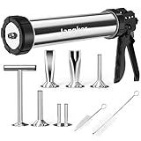 Jangker Beef Jerky Gun Kit - 2lb Stainless Steel Meat Gun for Homemade Beef Jerky and Sausages, Perfect Beef Jerky Maker and Jerky Kit