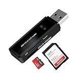 USB 3.0 SD Card Reader for PC, Laptop, Mac, Windows, Linux, Chrome, SDXC, SDHC, SD, MMC, RS-MMC, Micro SDXC Micro SD, Micro SDHC Card and UHS-I Cards - No SD Card Included. (USB 3.0 SD -Black2)