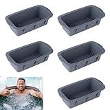 5Pcs Extra Large Ice Block Mold, Grey Silicone Ice Block Molds for Ice Bath Tub, Big Ice Cube Molds for Ice Bath, Ice Maker for Cold Plunge or Coolers, Ice Tray Accessories for Ice Bath Chiller