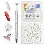 Soft Sponges for Painting Nail Gel with Grabber, Professional Grabbing Tools for Ombre Gradient Painting Gel Nails Sponges Patting Brush (100PCS Sponges & Grabber)