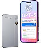 RECOLX AI Voice Recorder & Transcriber with GPT-5 Analysis – 30-Hour Recording, 112-Language Speech-to-Text & Auto Summary for Meetings, Lectures & Interviews,Grey