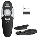 QUI Presentation Clicker Wireless Presenter Remote Clicker for PowerPoint Presentation Remote, PowerPoint Slide Advancer for Mac/Windows/Linux, Google Slide/PPT/Keynote, Black