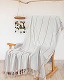 Genovega Beige Throw Blanket Bedroom Living Room Accessories Sofa Couch Chair Essential Bohmian Aztec African Southwest Neutral White Fall Antique Vintage French Country Primitive Cottage Nursery