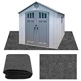Ogrmar 10 x 10 FT Outdoor Storage Shed Mat, Waterproof Storage Shed Flooring Mat, Soft Patio Furniture Carport Mat Washable with Non-Slip Backing, Storage Shed Not Included (10x10FT)