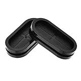 uxcell Rubber Grommet Oval Double-Sided Mount Size 44 x 20 mm for Wire Protection 10pcs