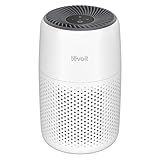 LEVOIT Air Purifiers for Bedroom Home Dorm, AHAM Verified, 3-in-1 Filter Cleaner With Aroma Pad, Filters Smoke, Allergens, Pet Dander, Odor, Dust, Office, Desktop, Core Mini-P, White