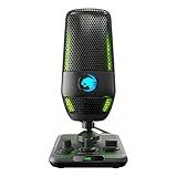 ROCCAT Torch USB Microphone, Studio-Grade Audio, PC Computer Gaming Wired Mic, RGB AIMO Lighting with Indicator, For Streaming, Recording, Podcasting, Quick Mute, Boom Arm Compatible, Black