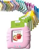 Bilingual Pink Spanish and English Talking Flash Cards, Pocket Speech Therapy Tools with 512 Words, Montessori Language Learning and Autism Aids, Children's Sensory Learning Kits, Birthday Present