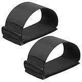 Heclia Bike Pedal Strap Toe Clips Straps 2PCS Ellipse Leg Exerciser Machine Pedal Straps, Elastic Under Desk Elliptical Band Seniors, Foot Trainer Exercises Home Office Accessorie