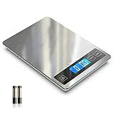 Nicewell Food Scale, 22lb Digital Kitchen Scale Weight Grams and oz for Cooking Baking, 1g/0.1oz Precise Graduation, Stainless Steel and Tempered Glass