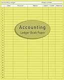 Accounting Ledger Book Paper: Financial Ledger Journal | Simple bookkeeping record book | General Business Cash Expense Tax report Sales | Budgeting tool simplified (General Ledger Accounting Book)