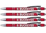 Greeting Pen – Ohio State Ballpoint Pen – Smooth Writing Ink, Stocking Stuffer & Graduation pen for Alumni, Students, and Fans - 4 Pack (4043