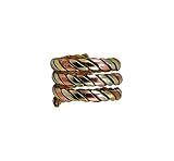 Hands Of Tibet Handmade Twisted Three Metal Medicine/Healing Spiral Ring From Nepal